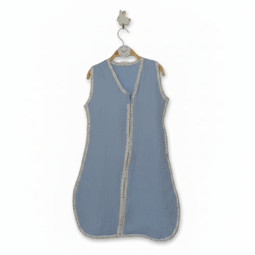 Blue with white stars Muslin Sleeping Bag image 0
