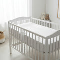 White crib fittedsheet 140x80 image 0