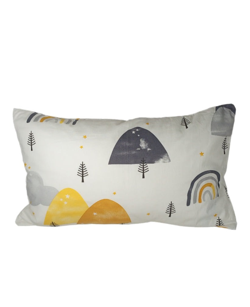 Yellow rainbow crib pillowcase image 0