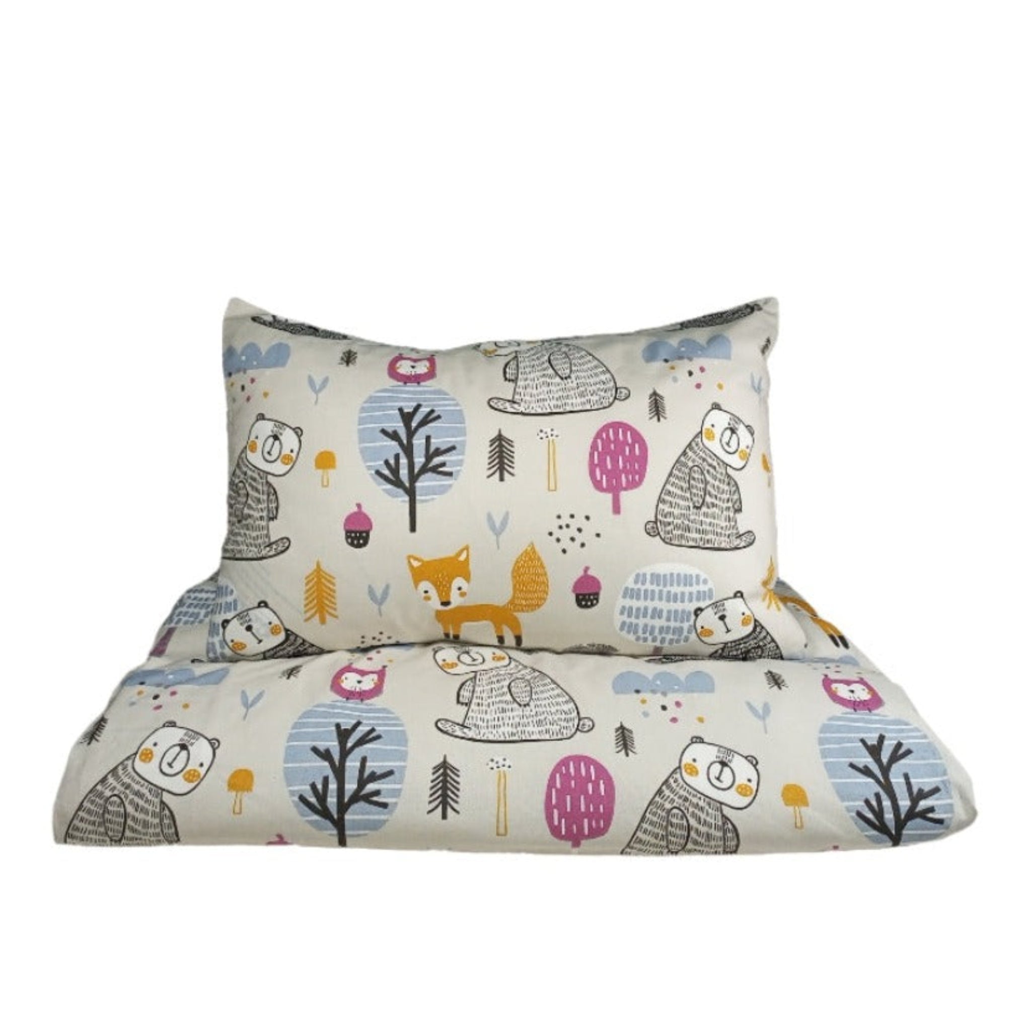 Grey bear crib set image 0