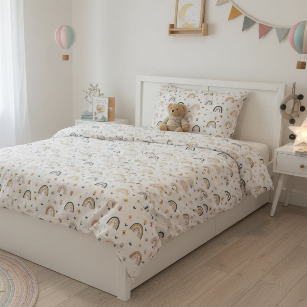 Butterfly and rainbow single bed set (2 pieces) image 0