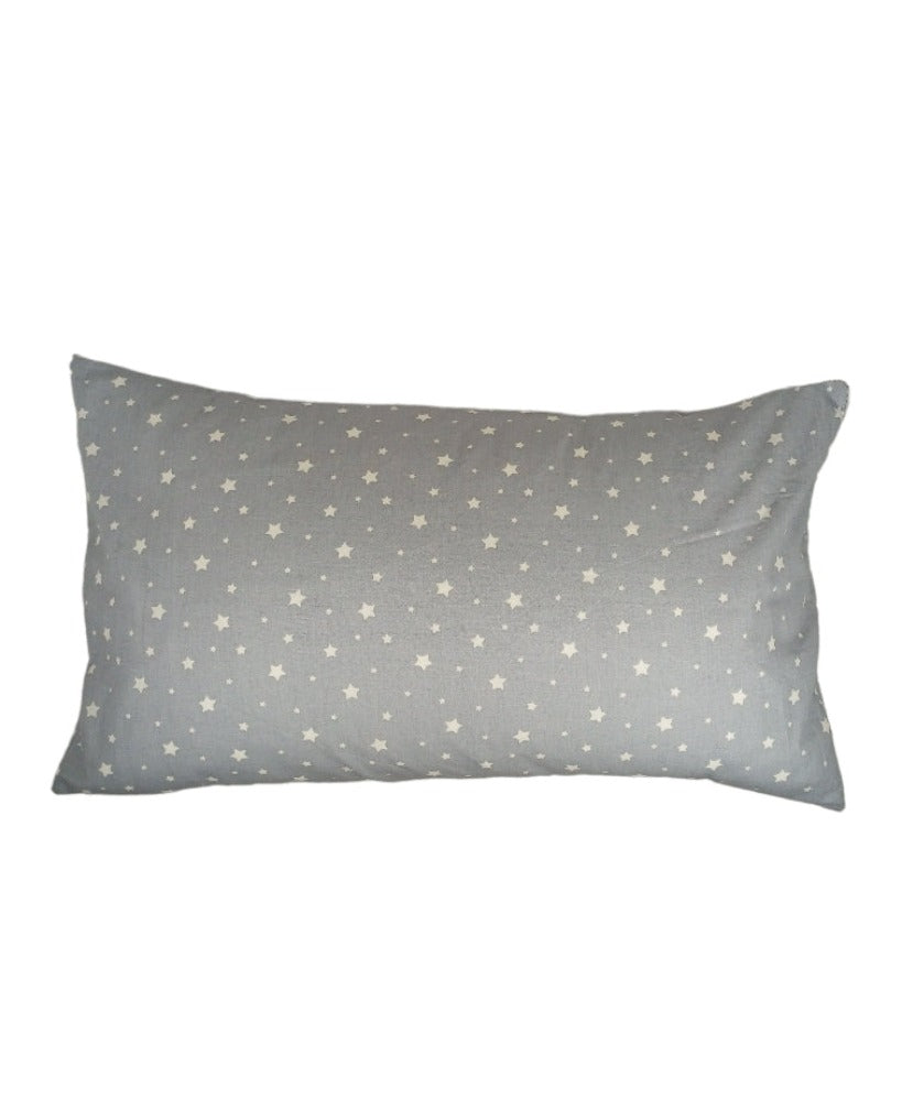 Grey white stars crib pillowcase image 0