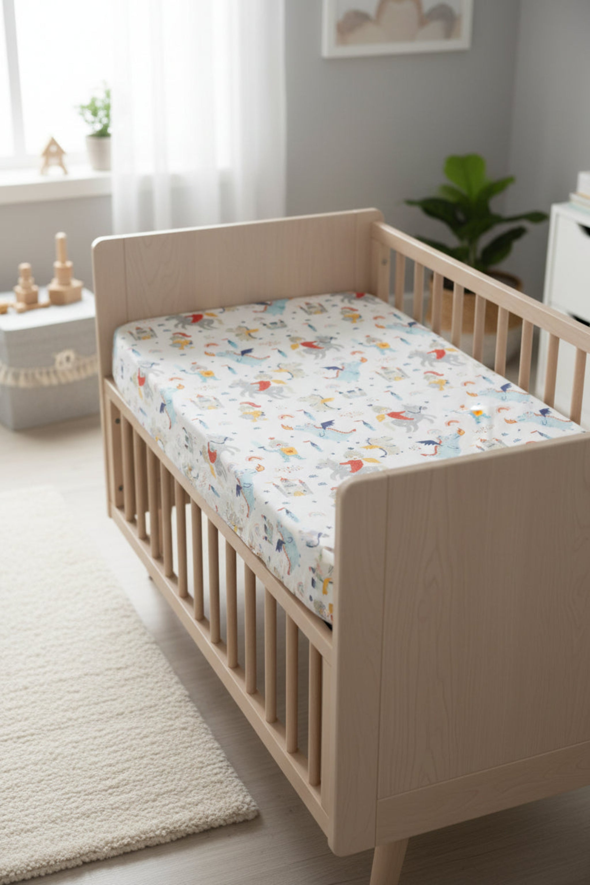 Pack of three Next2me Fittedsheets - Dragon image