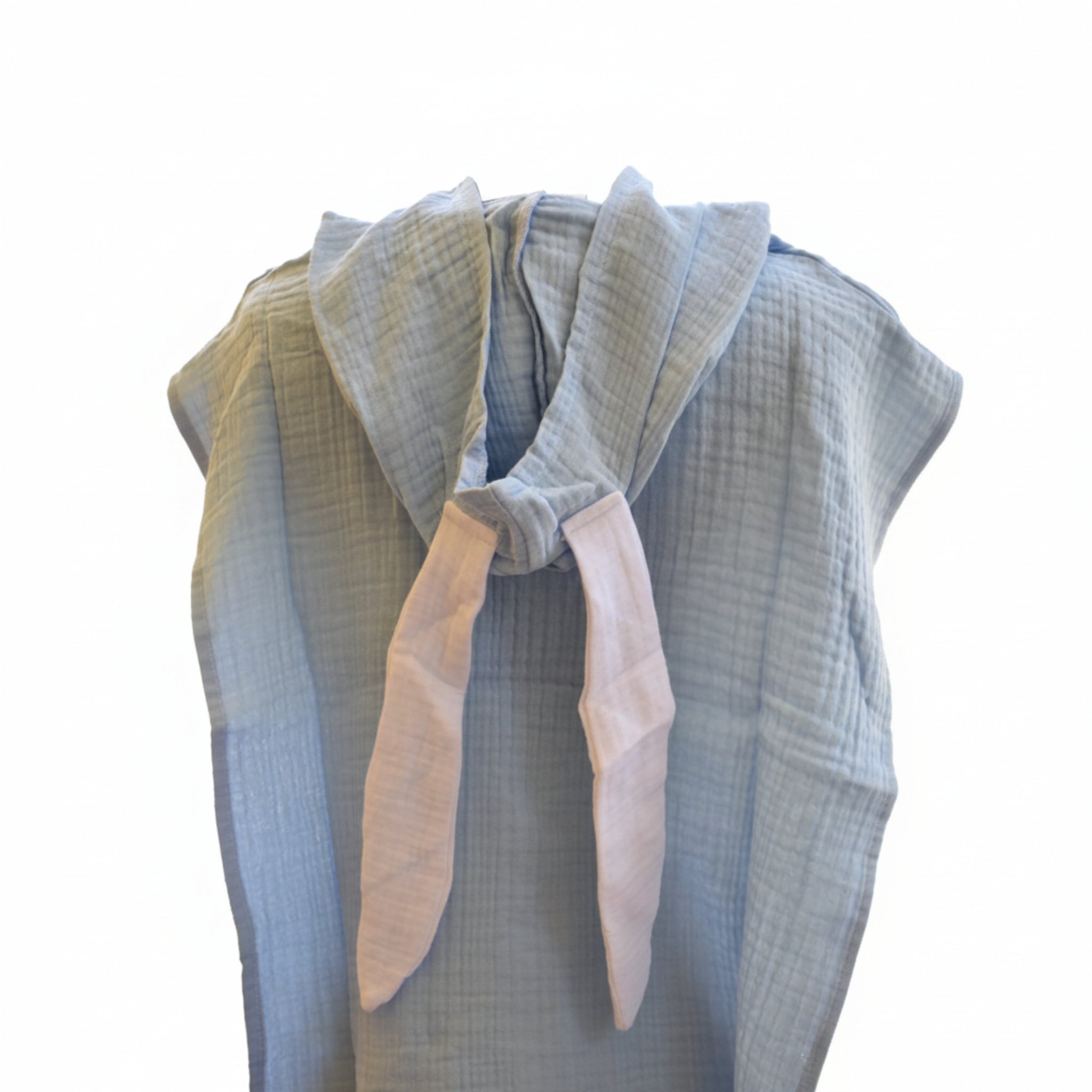 Icy Blue Rabbit cotton muslin beach poncho image 0