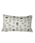 White and black animals crib pillowcase image 0