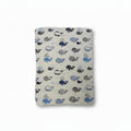 Blue whale muslin burp cloth image 0