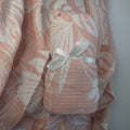 Tropical pink leaves Multi Muslin Blanket 120x60cm image 0