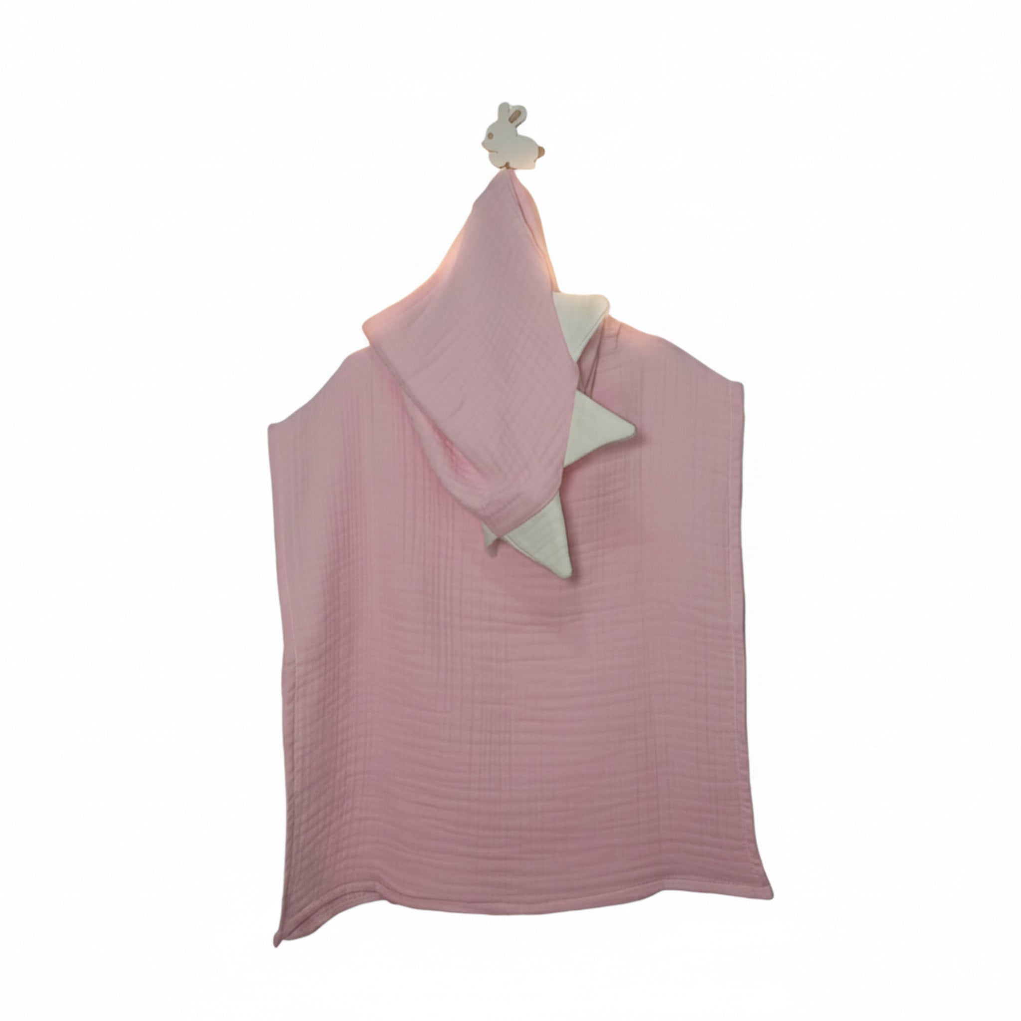 Pink Dino cotton muslin beach poncho image