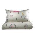 Pink rainbow crib set image 0