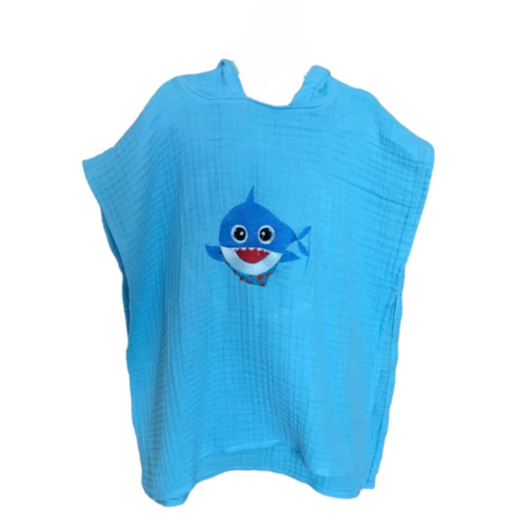 Baby shark cotton muslin beach poncho image