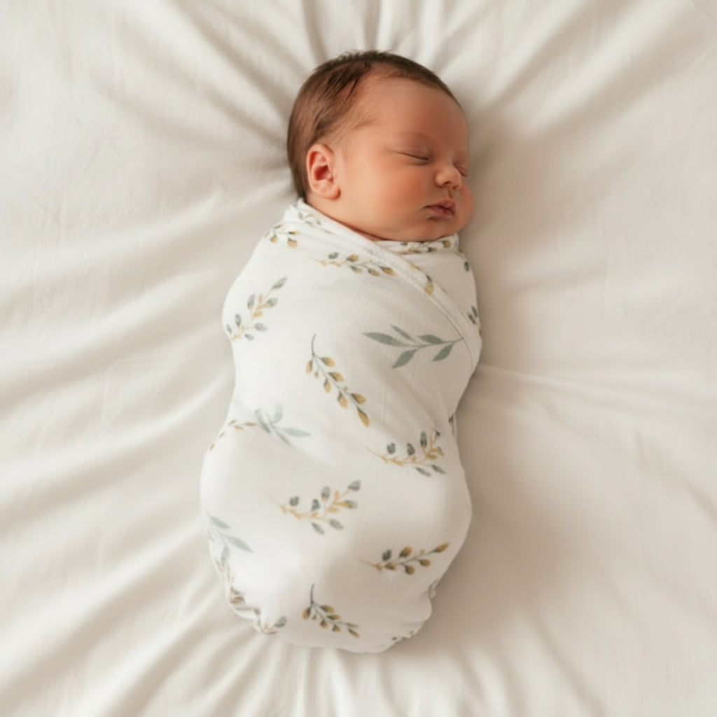 Green Olives Swaddle 78cmx78cm image 1