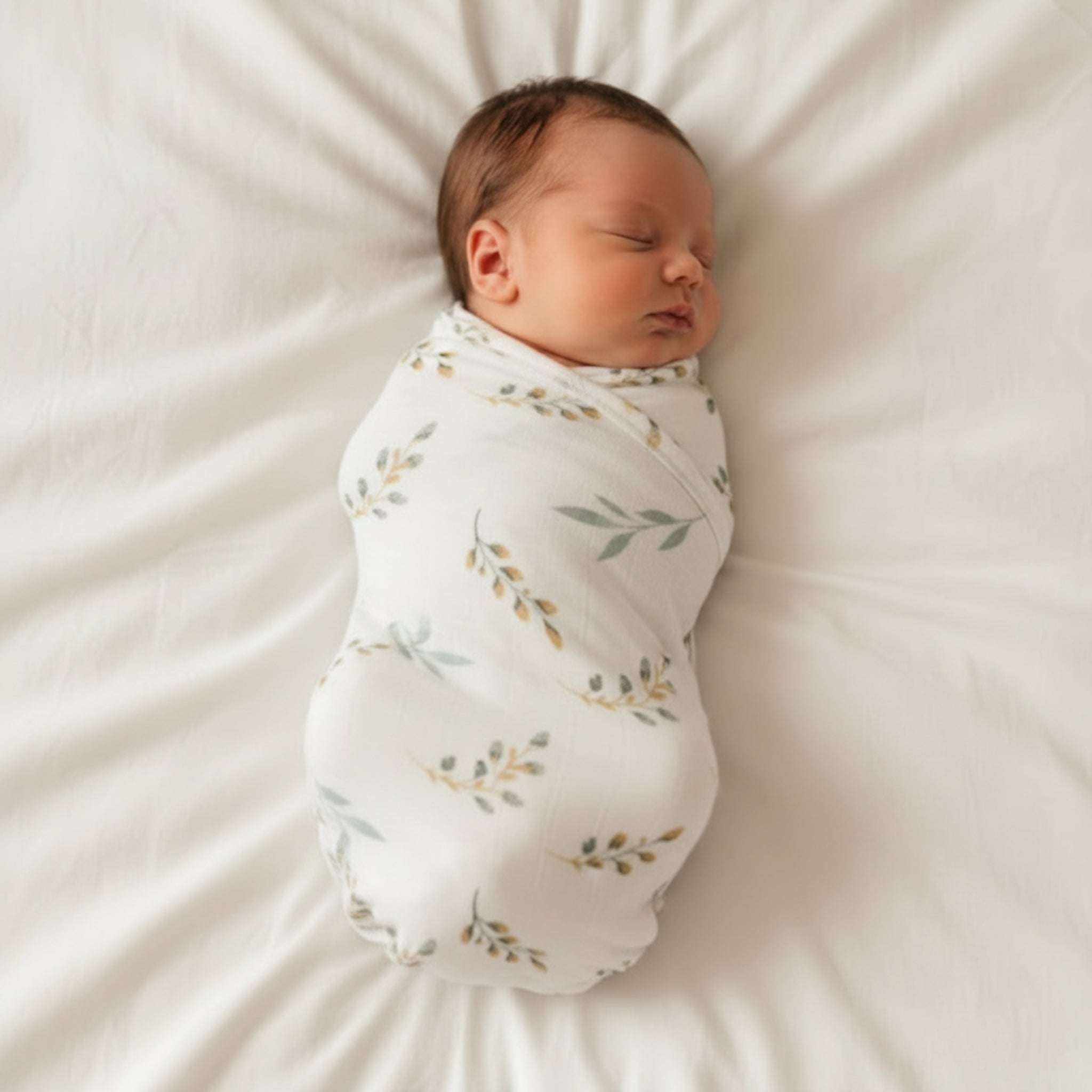 Green Olives Swaddle 78cmx78cm image 1