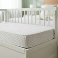 White with grey dots next2me fittedsheet image 0