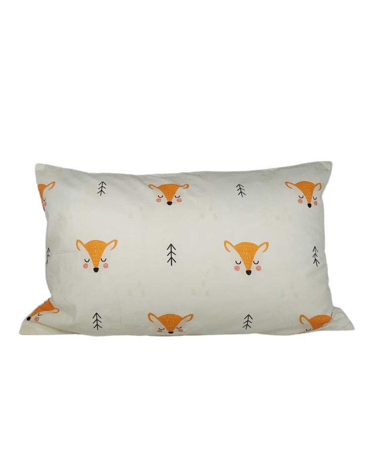 Orange fox crib pillowcase image 0