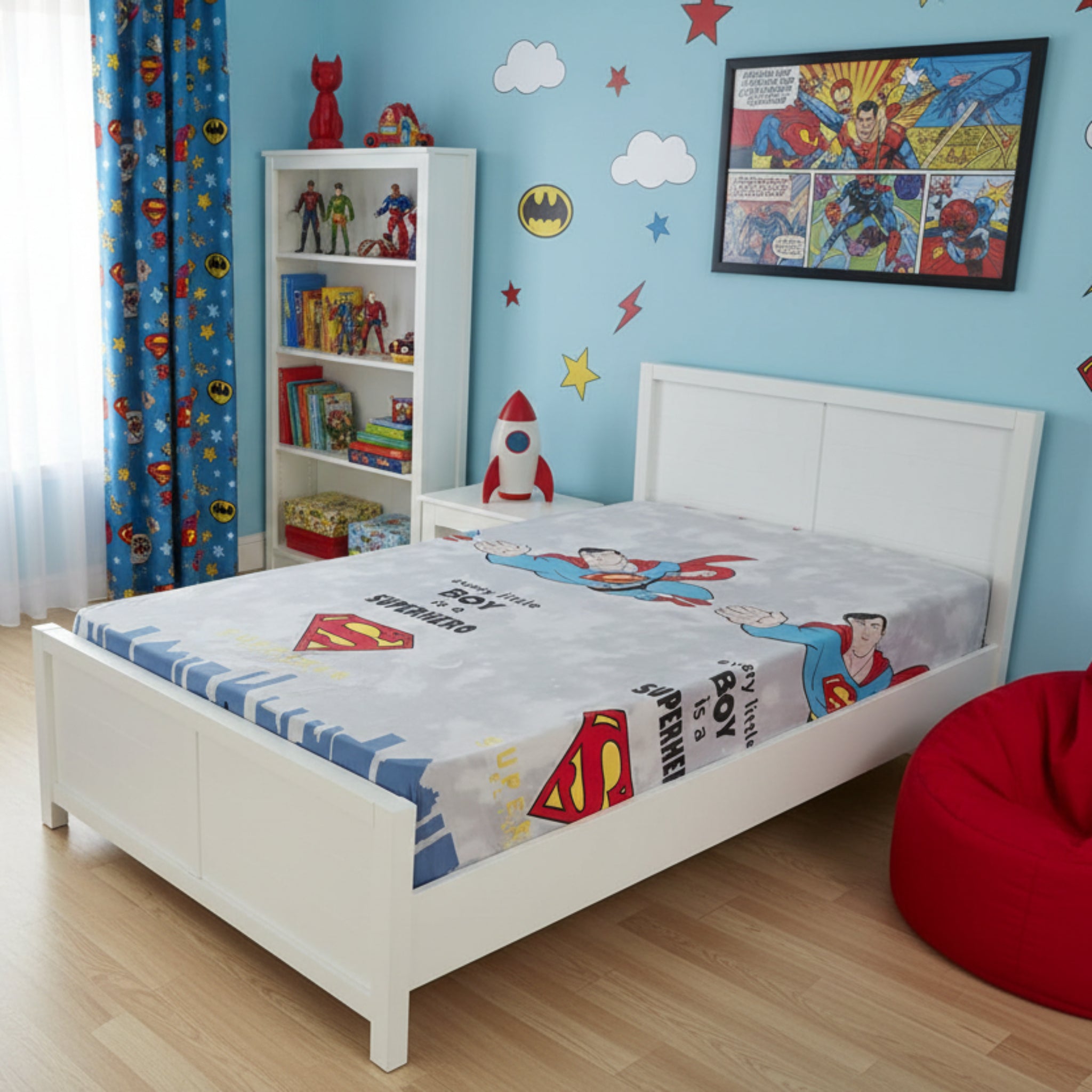 Superman single bed fittedsheet image 0