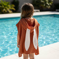 Brown rabbit cotton muslin beach poncho image 0