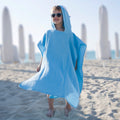 Sky Blue rabbit cotton muslin beach poncho