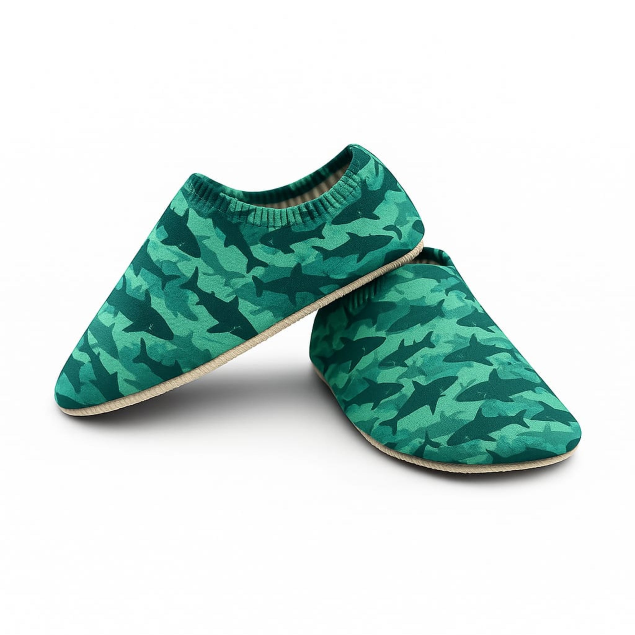 Green shark Beach Flippers