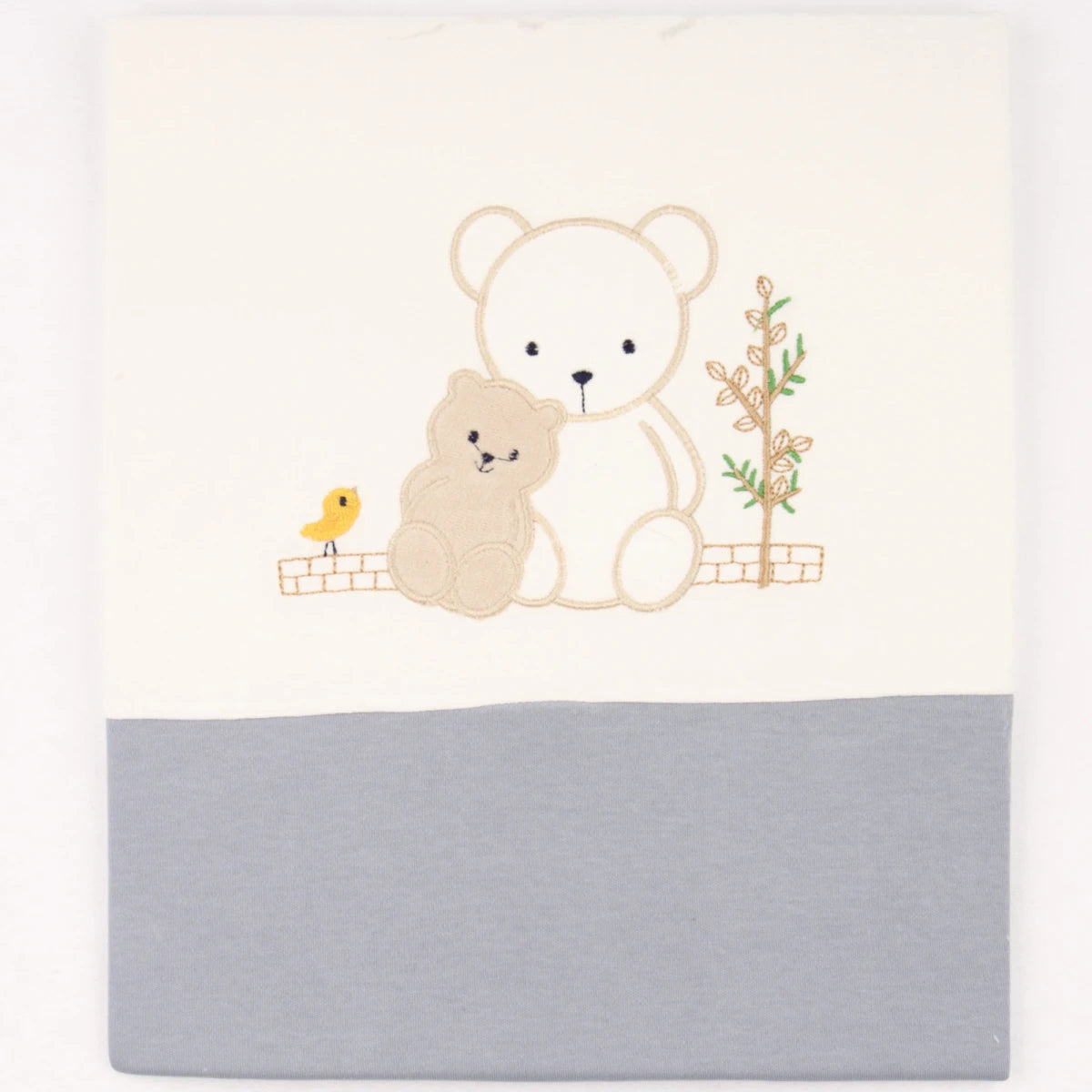 Bird & Teddy Bear Baby Blanket
