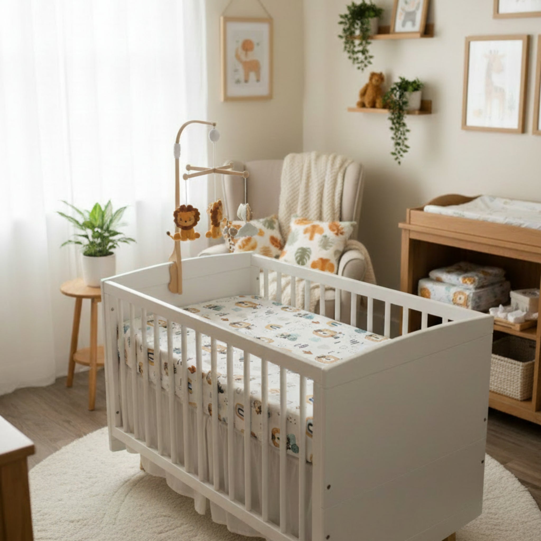 Pack of three Next2me Fittedsheets - Lion king image