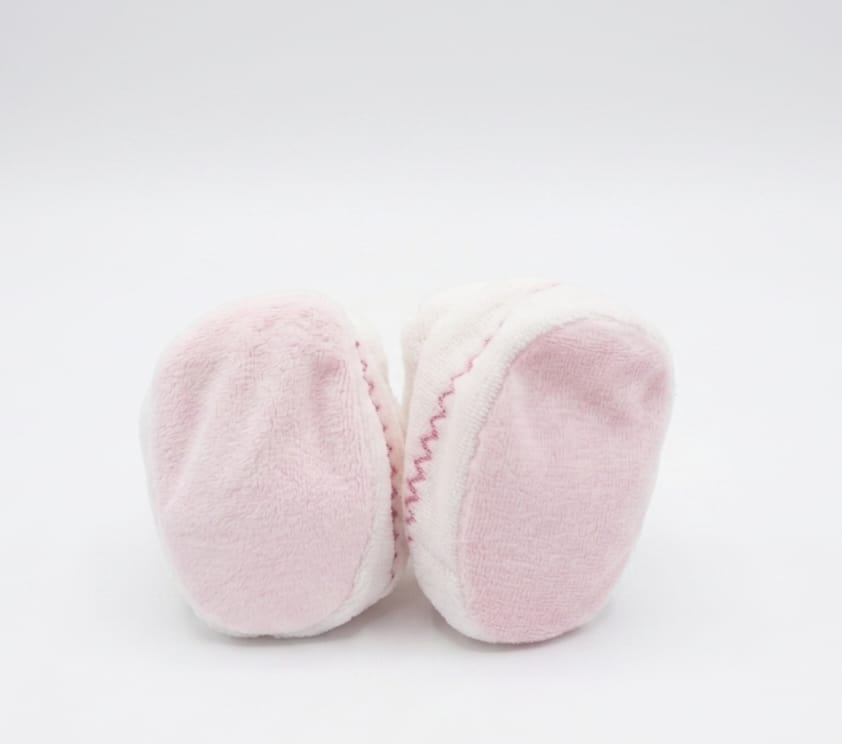 Bear Pattern Baby Booties