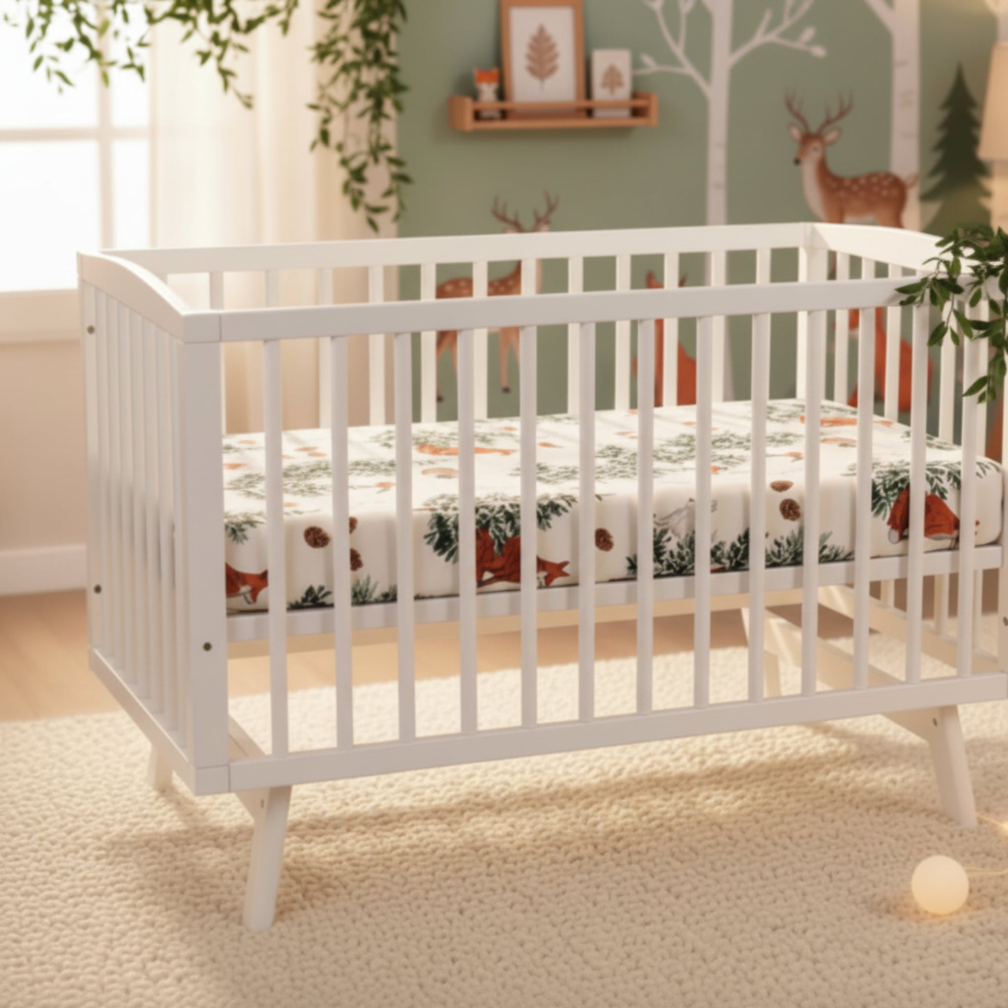 Pack of three Next2me Fittedsheets - Snowy trees image