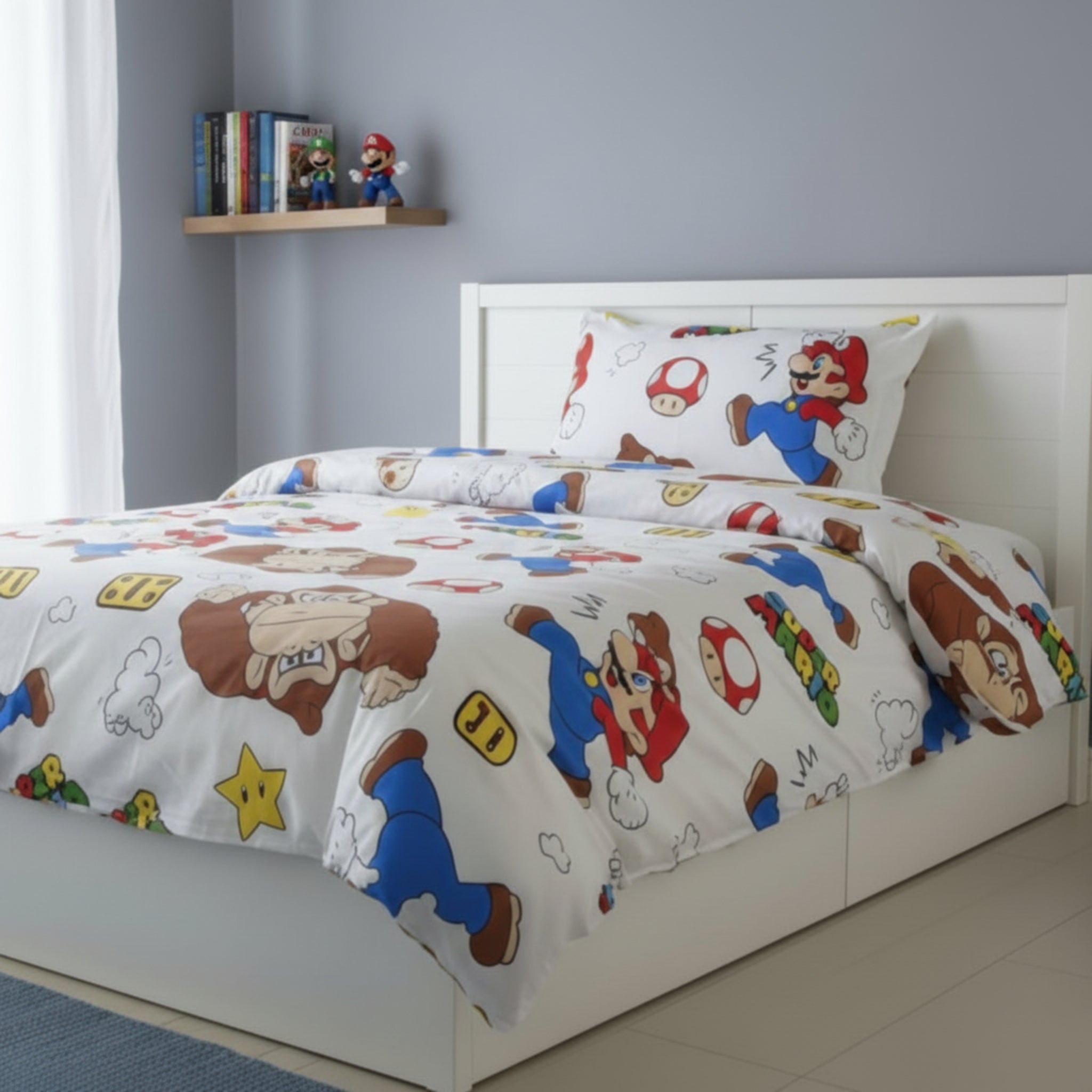 Super Mario single bed set (2 pieces) image 0