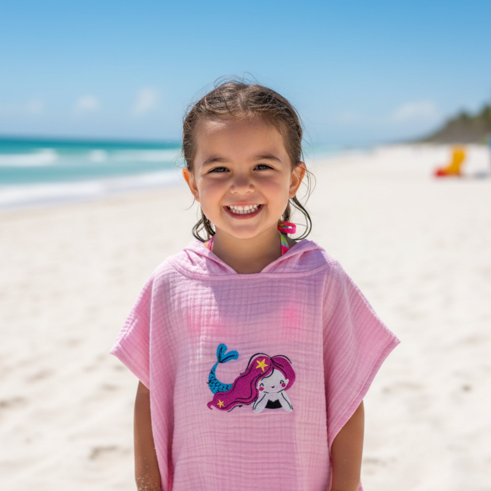 Mermaid cotton muslin beach poncho image 0