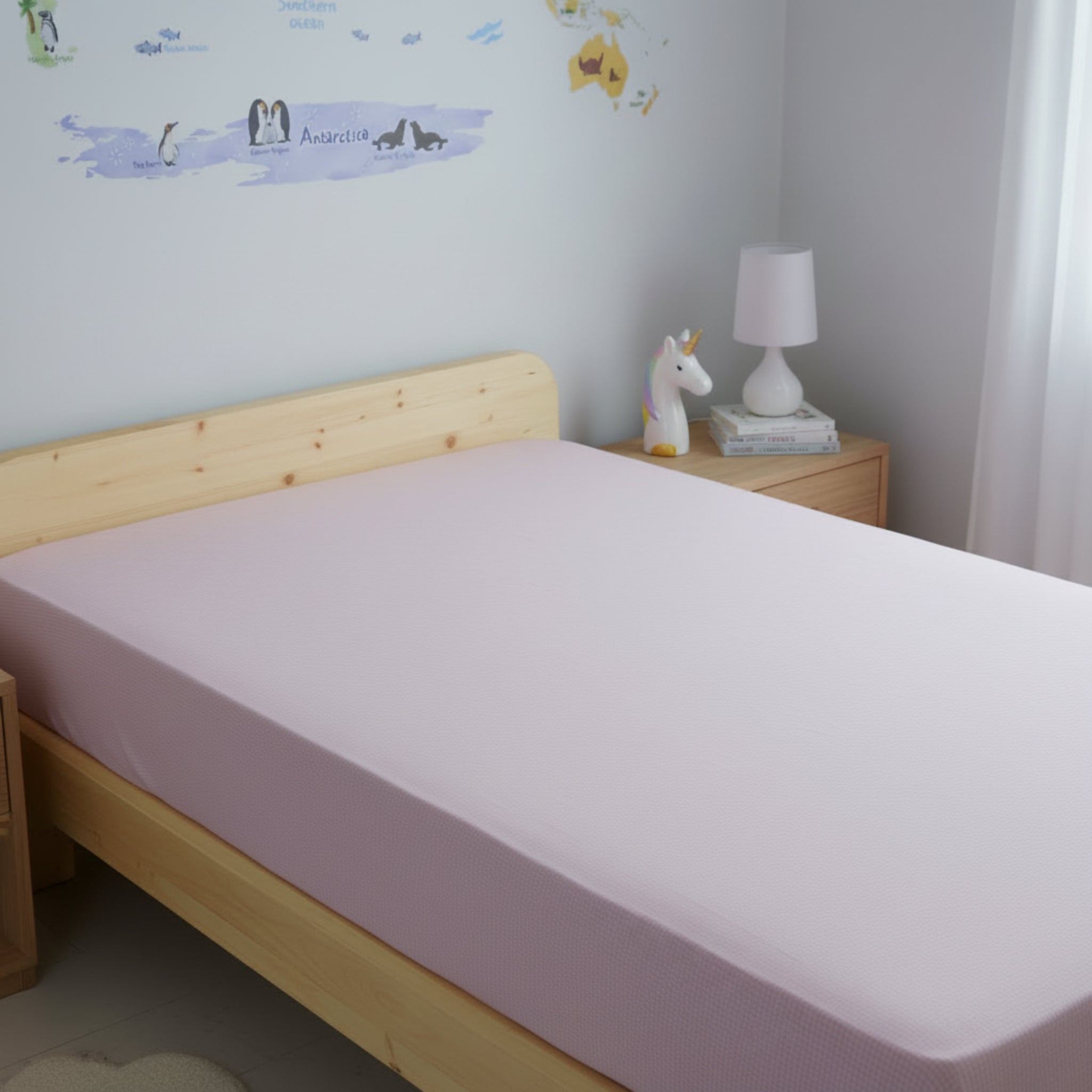 Baby pink single bed fittedsheet image 0