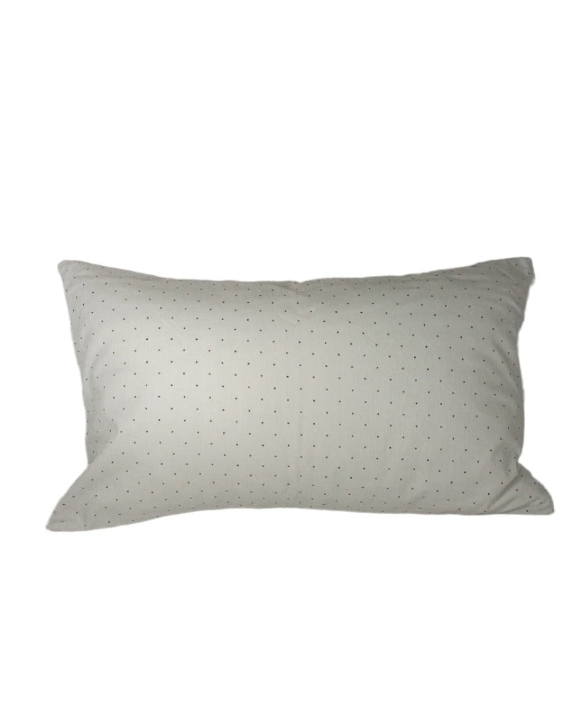 Grey black dots crib pillowcase image 0