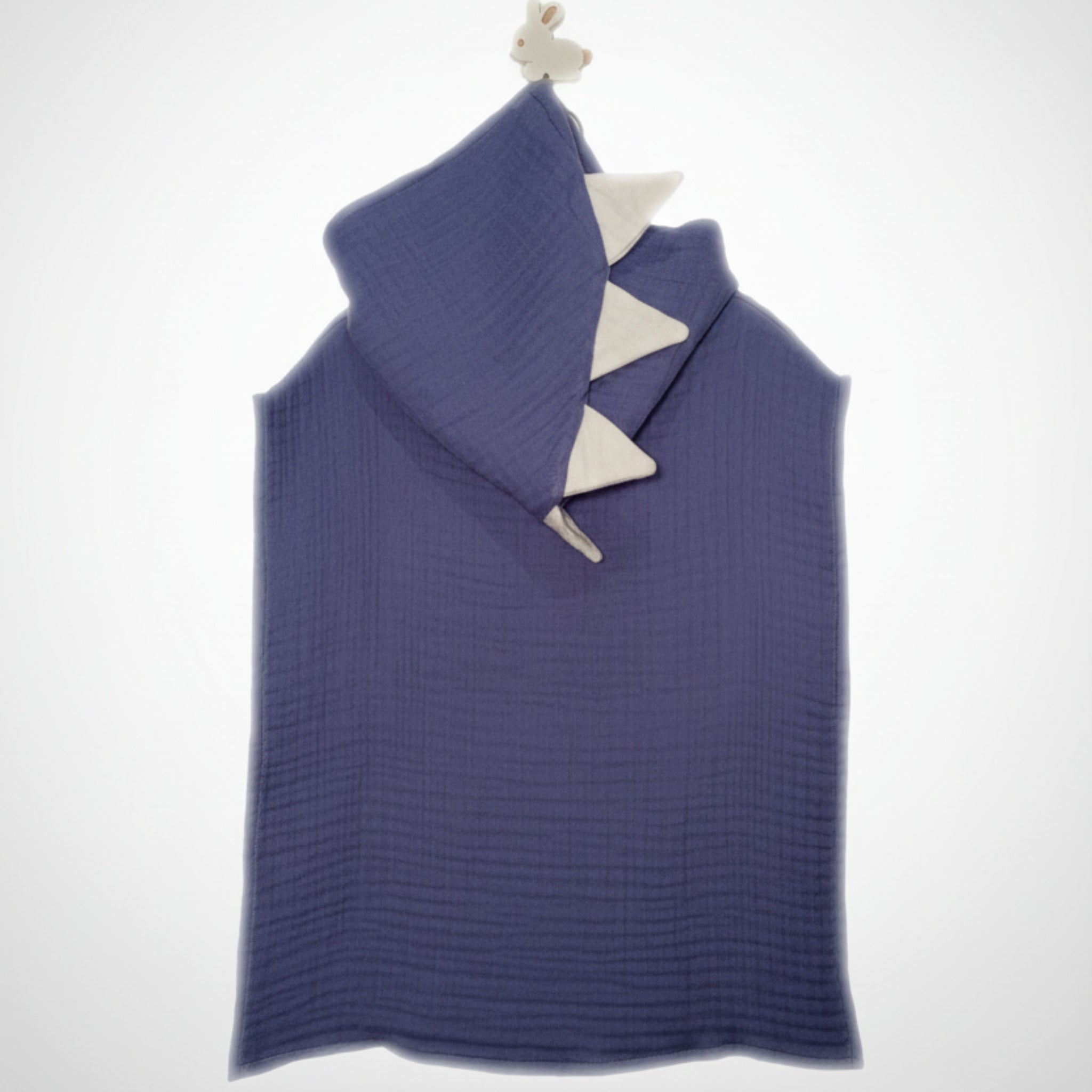 Purple Dino cotton muslin beach poncho image