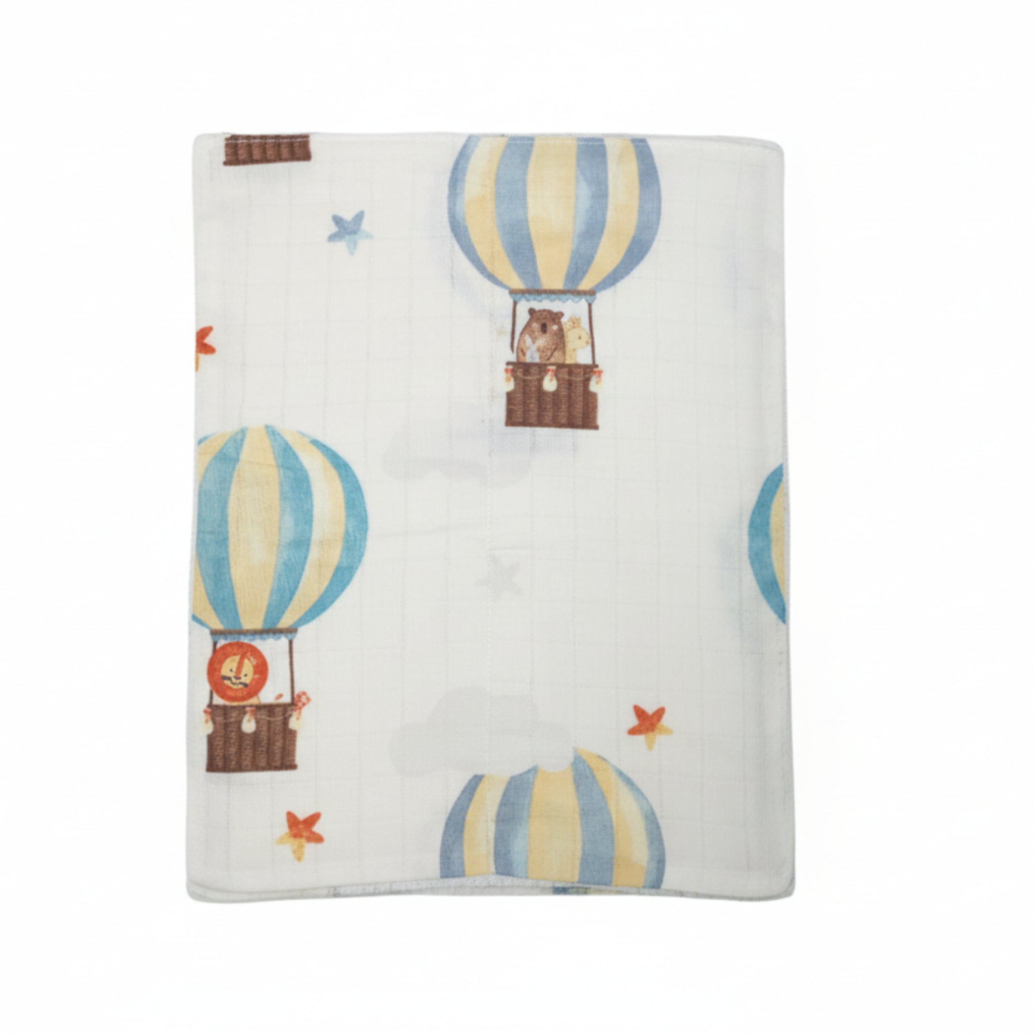 Blue beij airballoon muslin burp cloth image 0