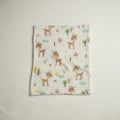 Pink deer muslin burp cloth image 0