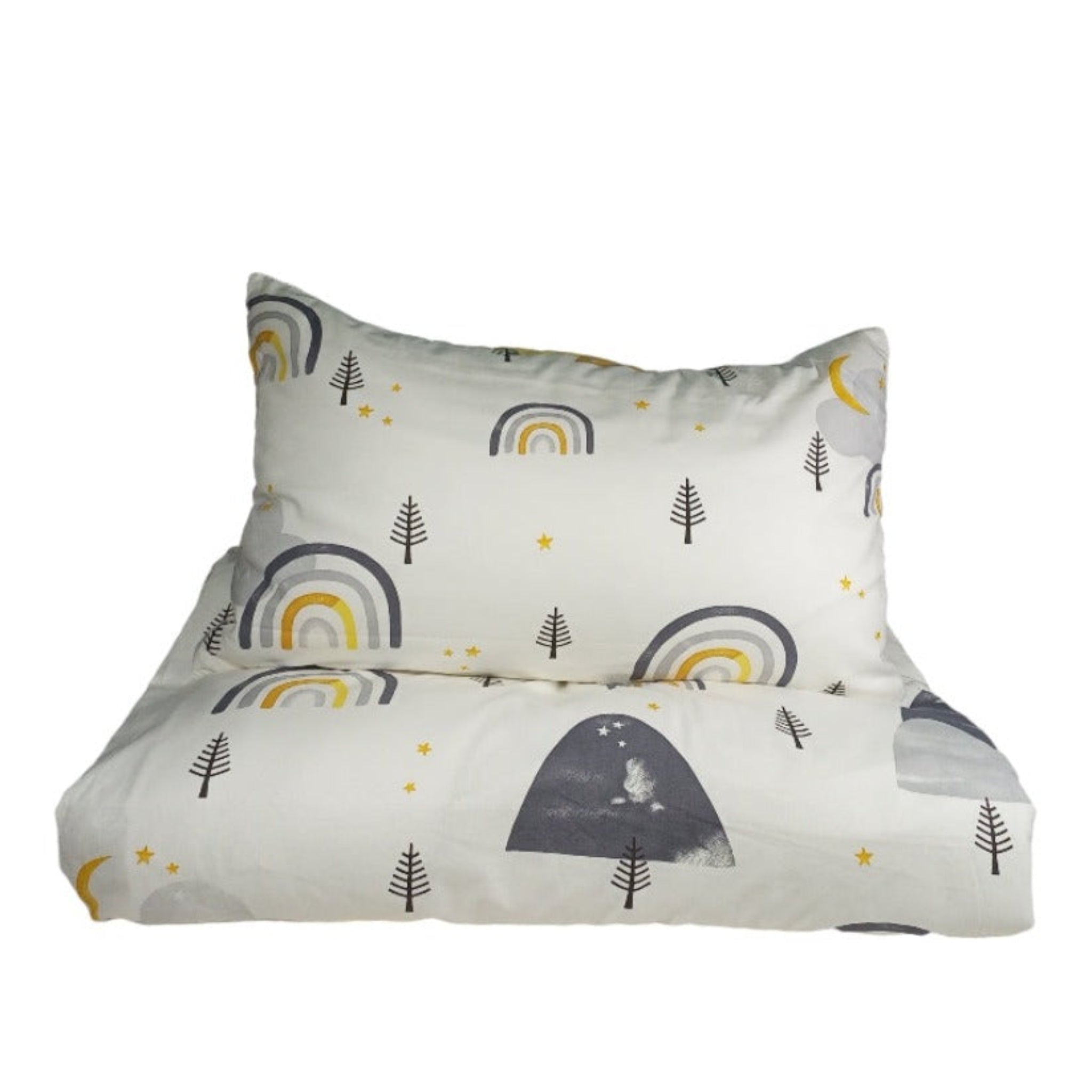 Yellow rainbow crib set image 0