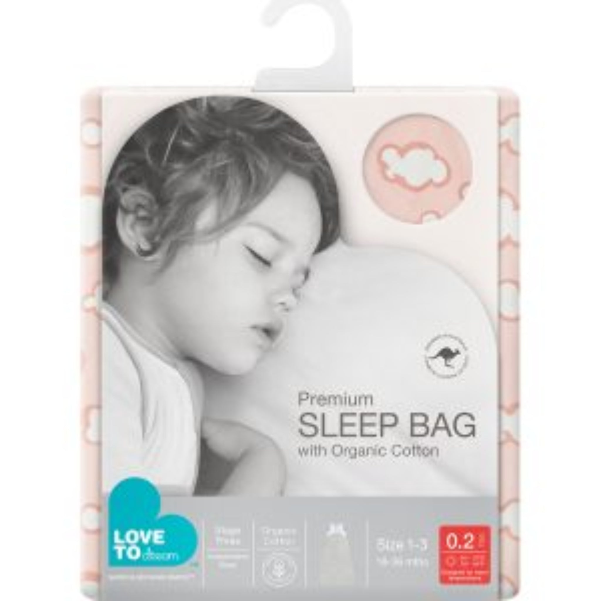 Love To Dream™ Organic Sleep Bag 0.2 TOG Daydream Pink image 3
