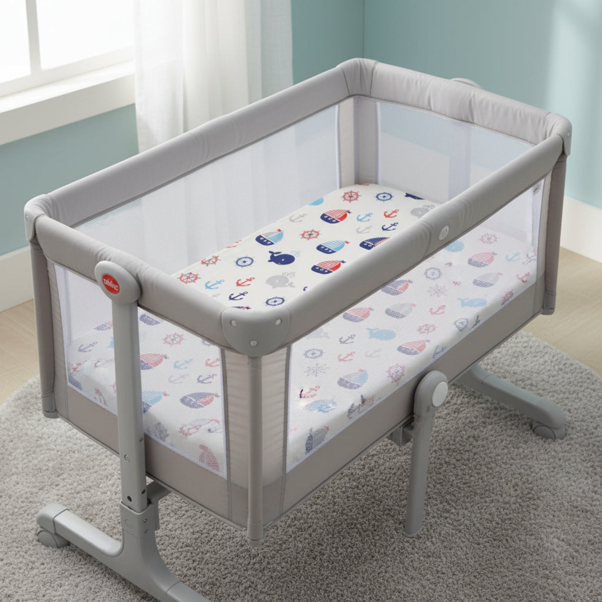 Pack of three Next2me Fittedsheets - Boats and whales image