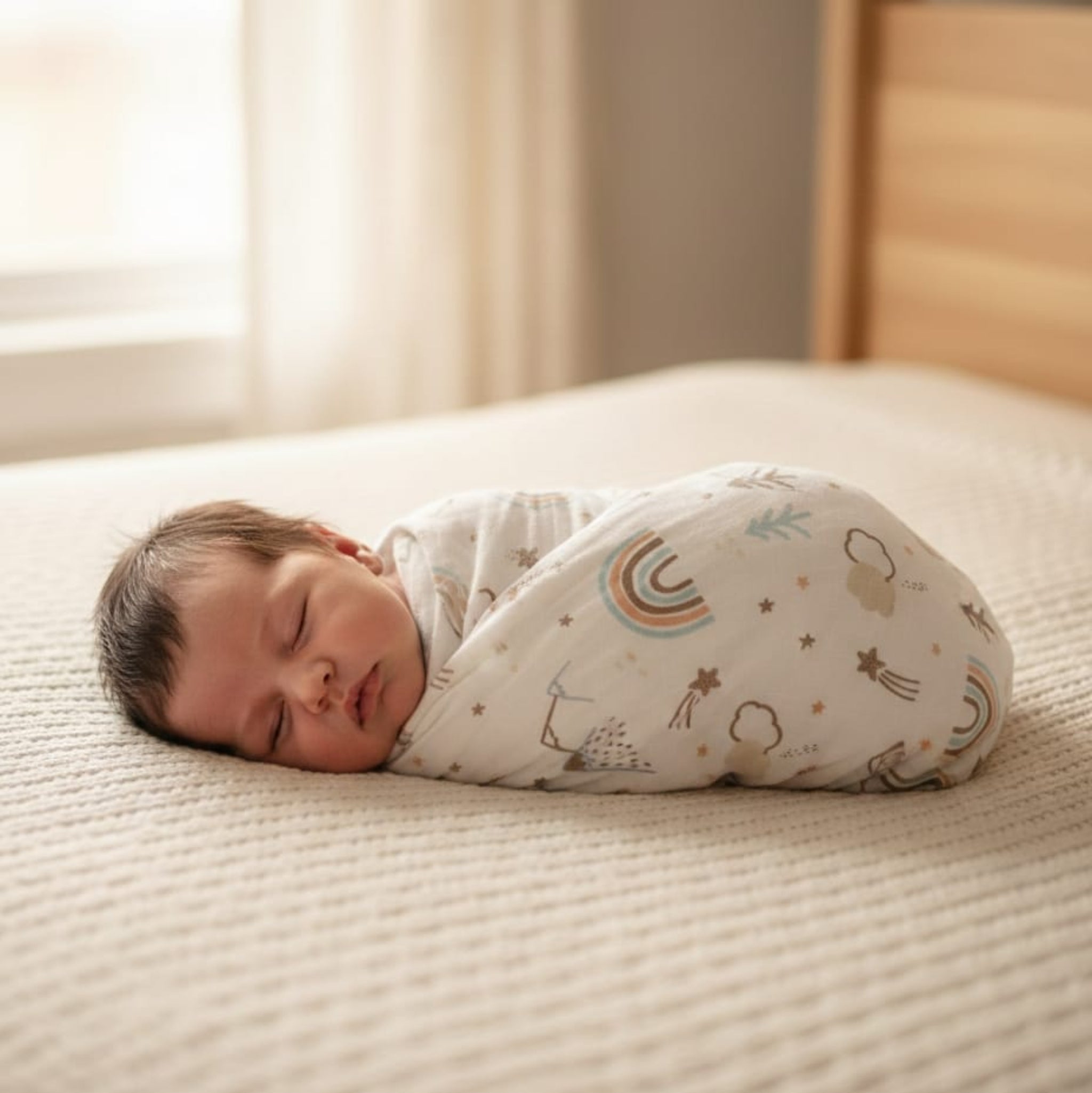 Orange Beij Rainbow Swaddle 78x78